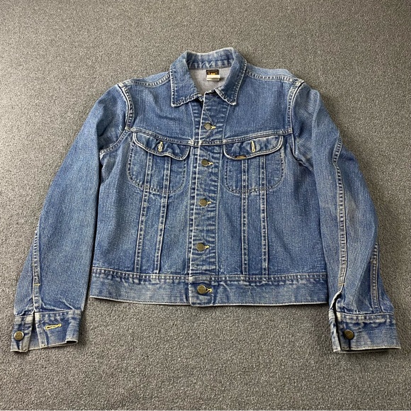 Vintage Lee Denim Jacket Made In USA Men’s Size Small- Medium - Picture 1 of 10